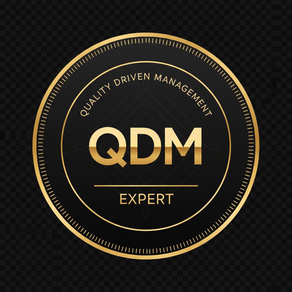 Quality Driven Management Expert certification badge